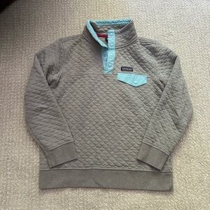 Patagonia Organic Cotton, Quilted Snap-T Pullover Size Small.